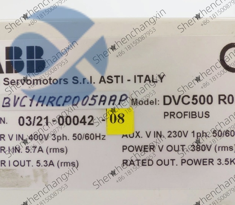 Original ABB DVC500 R05 BVC1HRCP005AAP – High Precision Valve Control插图