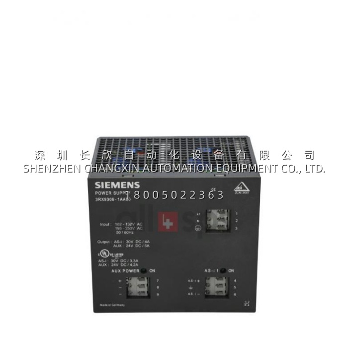 Siemens 3RX9306-1AA00: AS-Interface Combi Power Supply, 30 V / 4 A + 24 V / 5 A缩略图